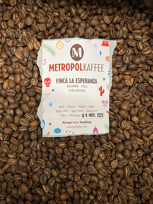 Weihnachtskaffee: Finca La Esperanza  Huila - Kolumbien. Varietät: Sidra - Gewaschen